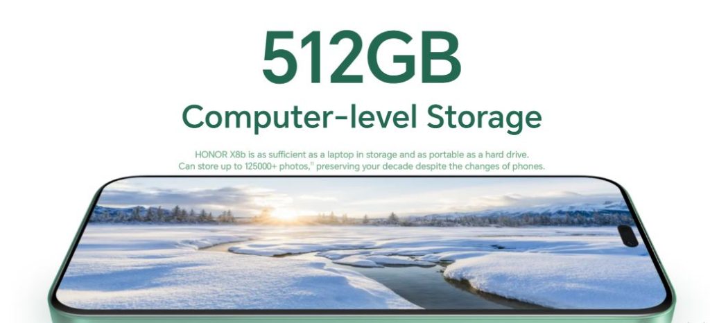 Honor X8b Storage